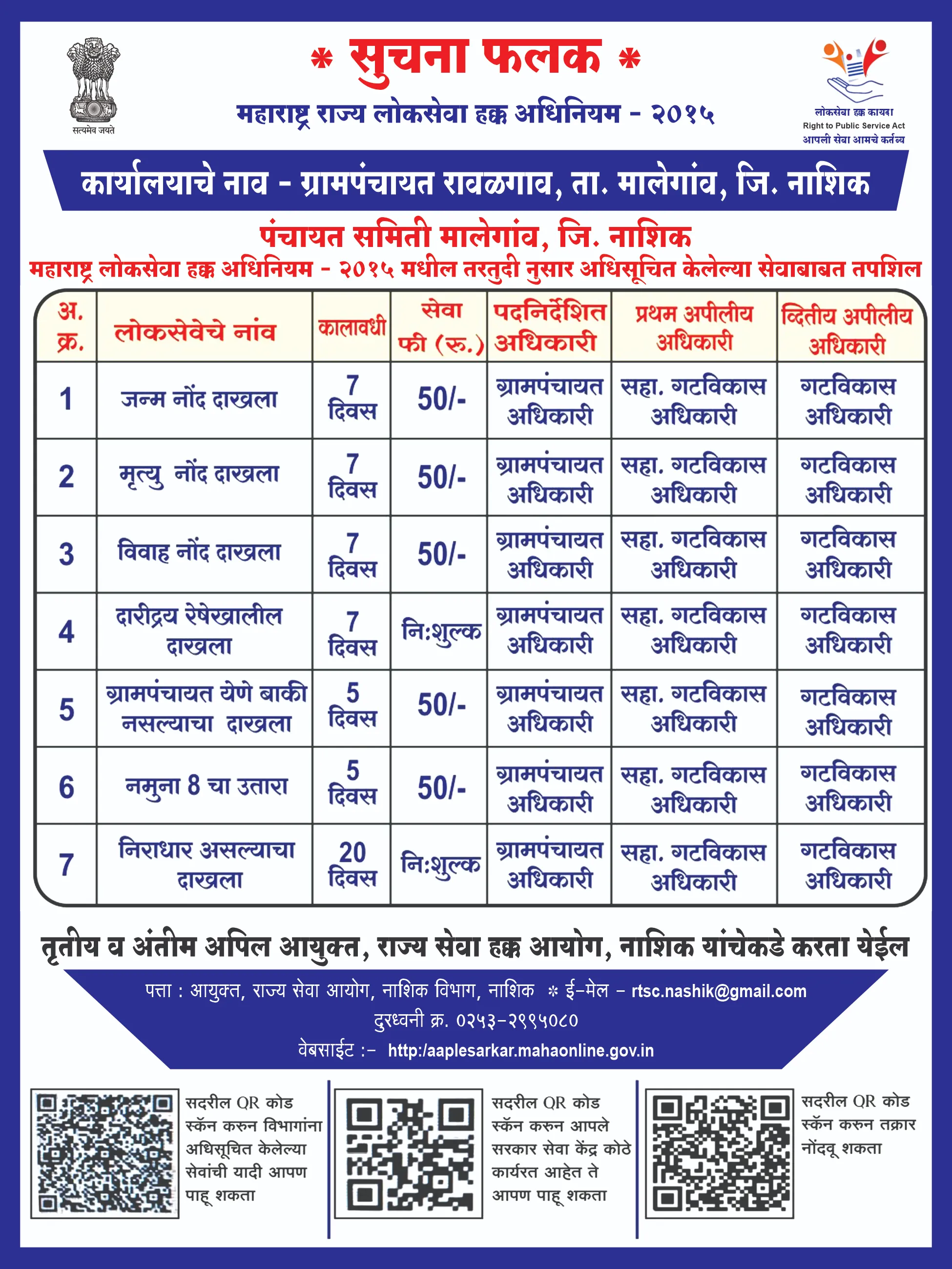 नागरिकांसाठी सेवा